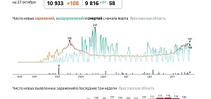 Коронавирус в Ярославской области: 108 заболевших, 131 выздоровевший