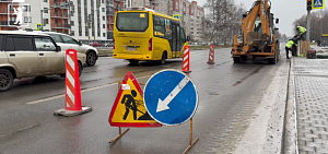 На тротуарах вдоль проспекта Фрунзе в Ярославле устанавливают ограждения