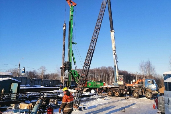 В Ярославле приступили к строительству второй опоры третьего моста через Волгу